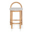 CBS10200-LJ 66cm Natural Bar Stool - Clay Grey