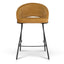 CBS10220-FH Black Bar Stool - Orange Gold Seat