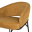 CBS10220-FH Black Bar Stool - Orange Gold Seat