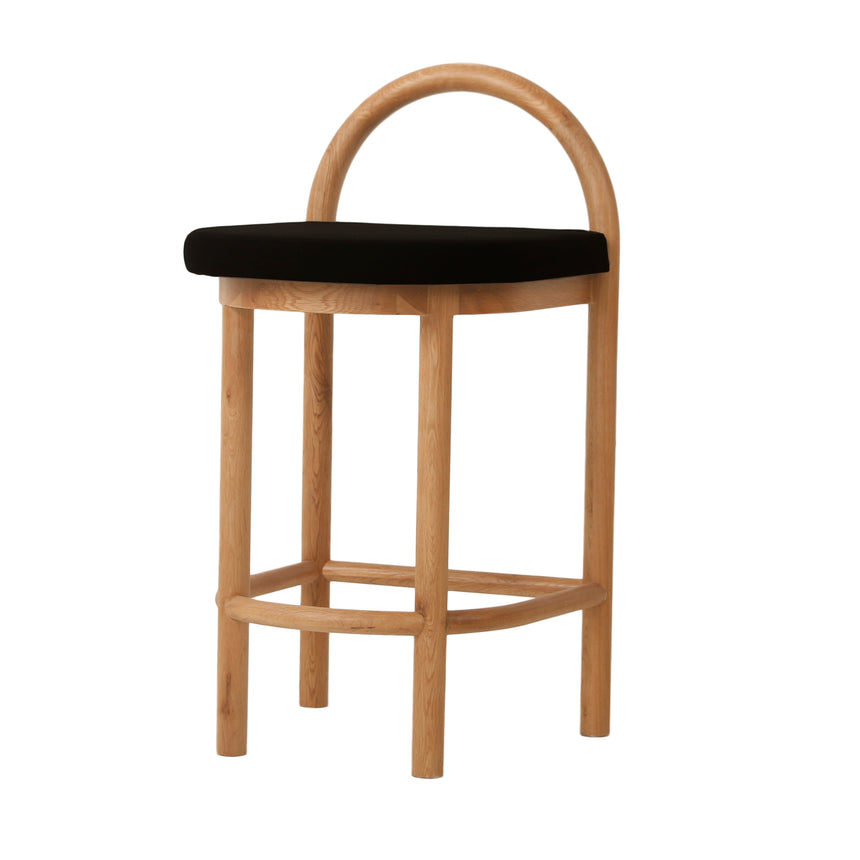 CBS10125-FH Fabric Bar Stool - Full Black