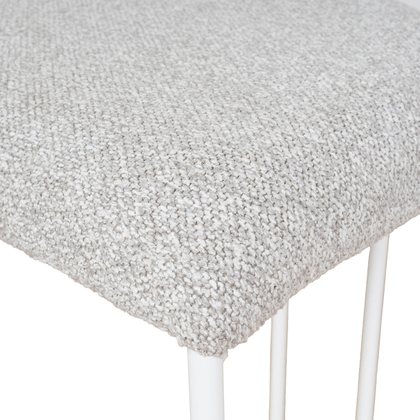 CBS10301-FH 65cm White Bar Stool - Clay Grey (Set of 2)