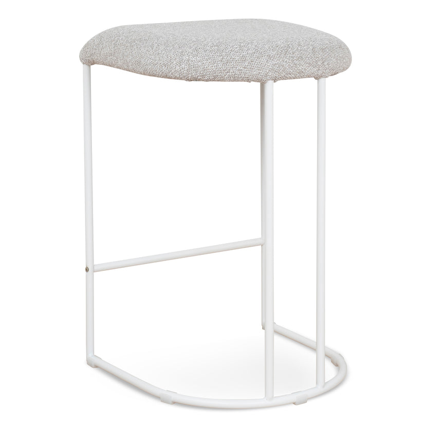 CBS10301-FH 65cm White Bar Stool - Clay Grey (Set of 2)