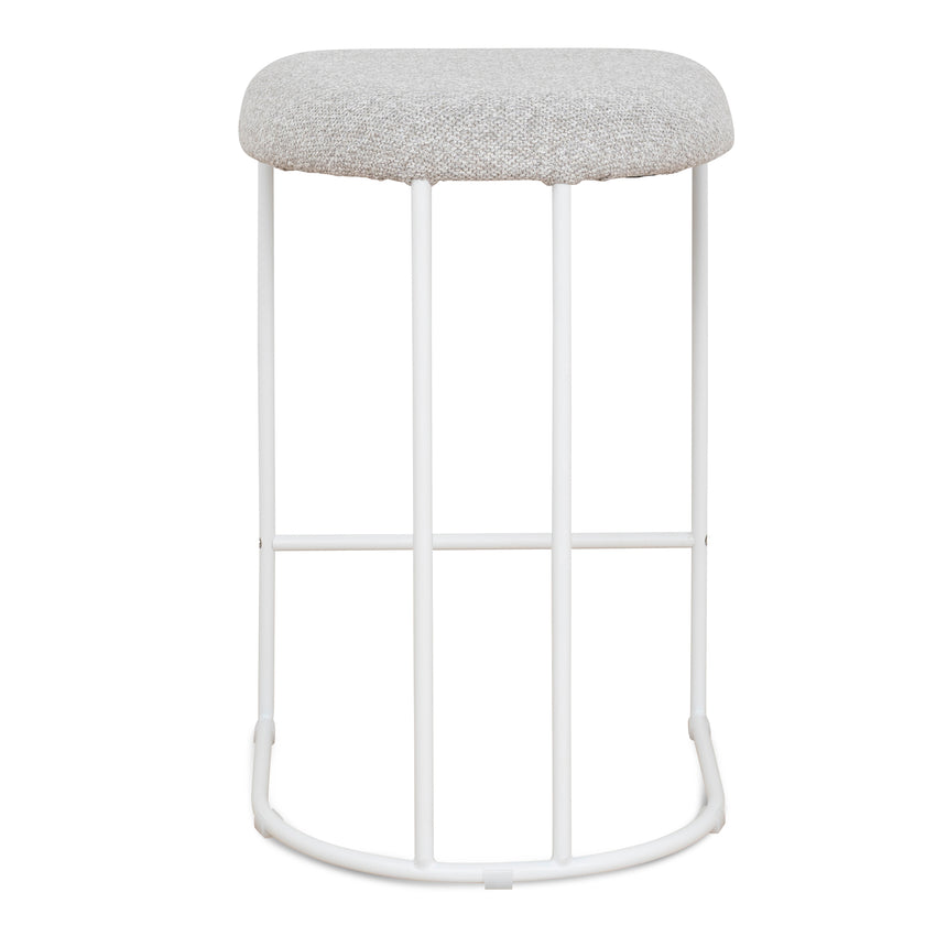 CBS10301-FH 65cm White Bar Stool - Clay Grey (Set of 2)