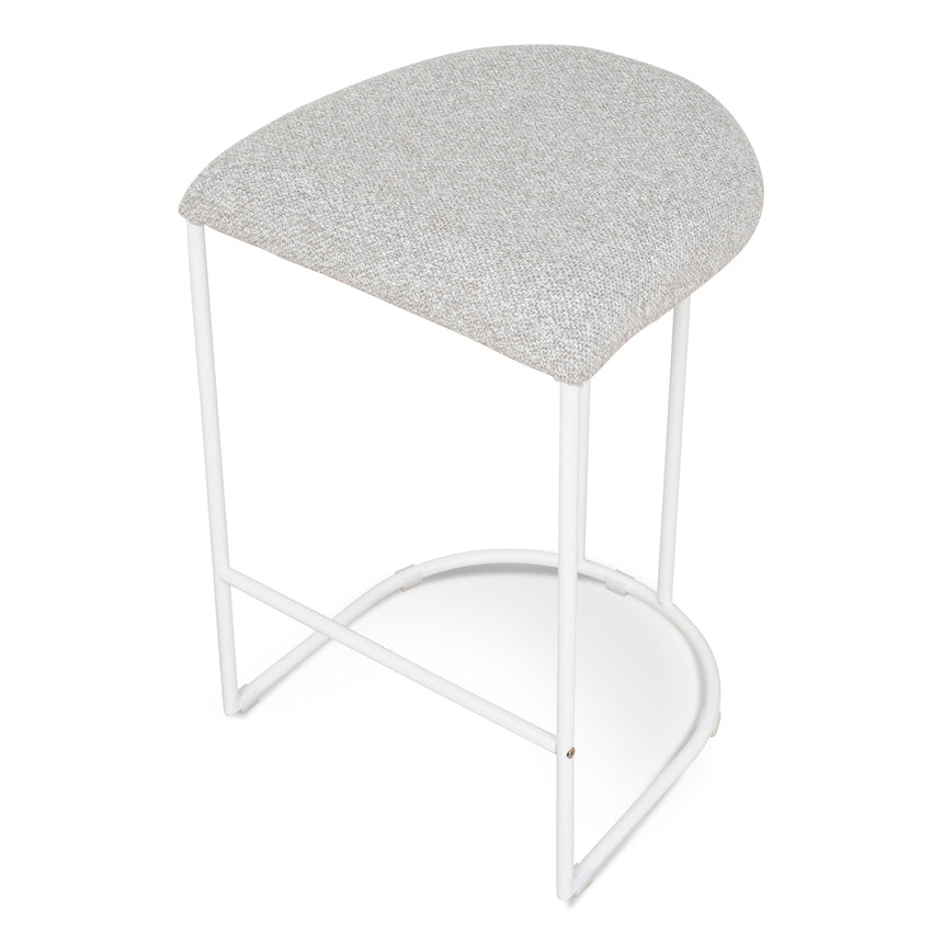 CBS10301-FH 65cm White Bar Stool - Clay Grey (Set of 2)