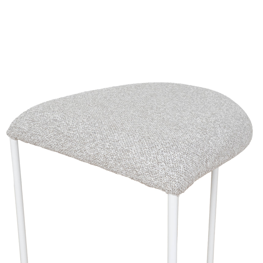 CBS10301-FH 65cm White Bar Stool - Clay Grey (Set of 2)