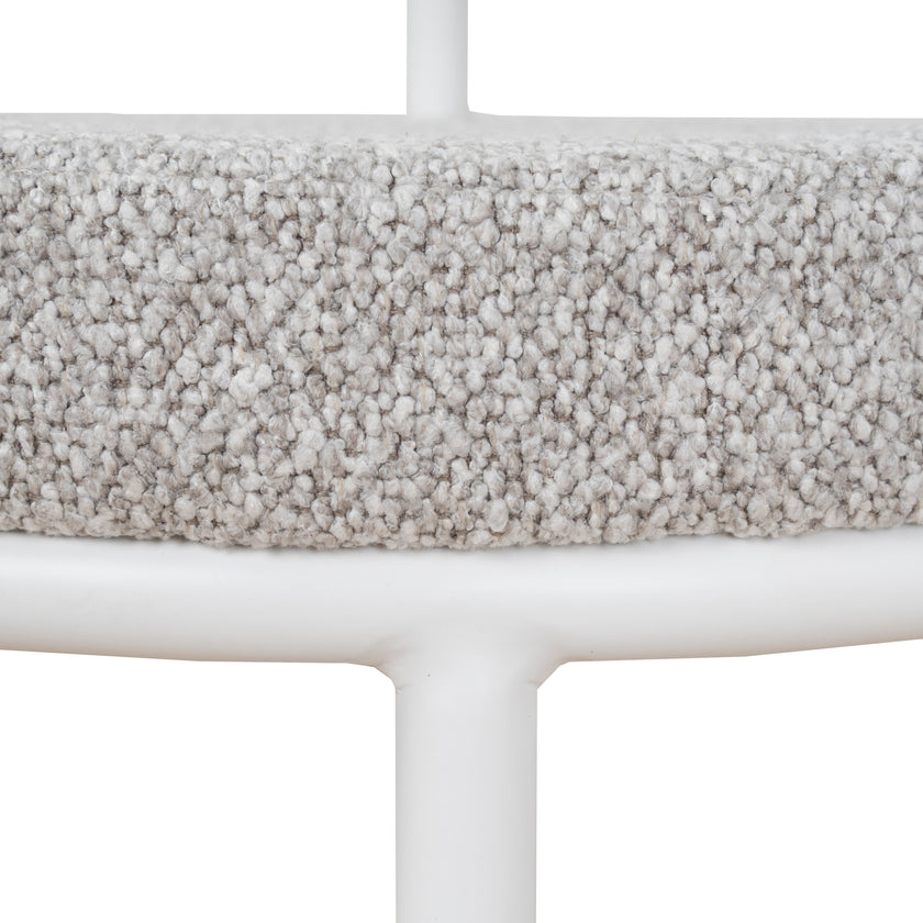 CBS10315-FH 65cm White Bar Stool - Clay Grey (Set of 2)