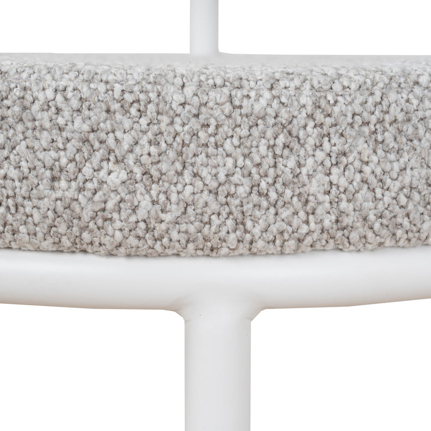 CBS10315-FH 65cm White Bar Stool - Clay Grey (Set of 2)