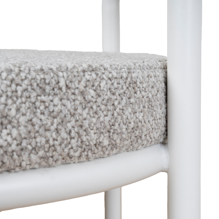 CBS10315-FH 65cm White Bar Stool - Clay Grey (Set of 2)
