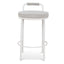 CBS10315-FH 65cm White Bar Stool - Clay Grey (Set of 2)