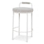 CBS10315-FH 65cm White Bar Stool - Clay Grey (Set of 2)