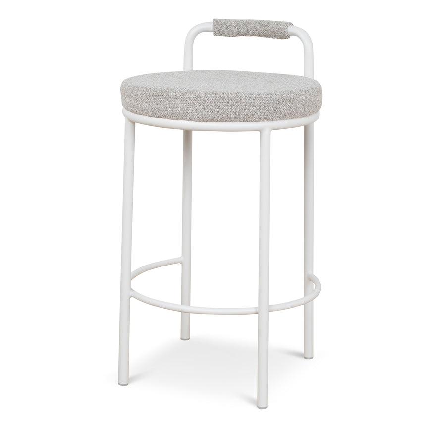 CBS10315-FH 65cm White Bar Stool - Clay Grey (Set of 2)