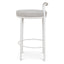 CBS10315-FH 65cm White Bar Stool - Clay Grey (Set of 2)