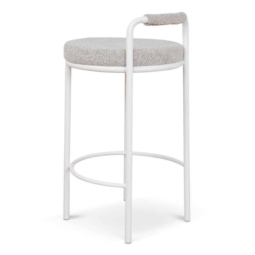 CBS10315-FH 65cm White Bar Stool - Clay Grey (Set of 2)