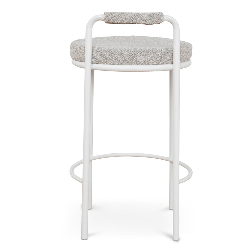 CBS10315-FH 65cm White Bar Stool - Clay Grey (Set of 2)