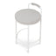 CBS10315-FH 65cm White Bar Stool - Clay Grey (Set of 2)