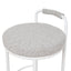 CBS10315-FH 65cm White Bar Stool - Clay Grey (Set of 2)