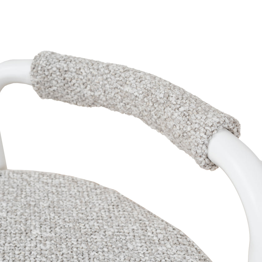 CBS10315-FH 65cm White Bar Stool - Clay Grey (Set of 2)