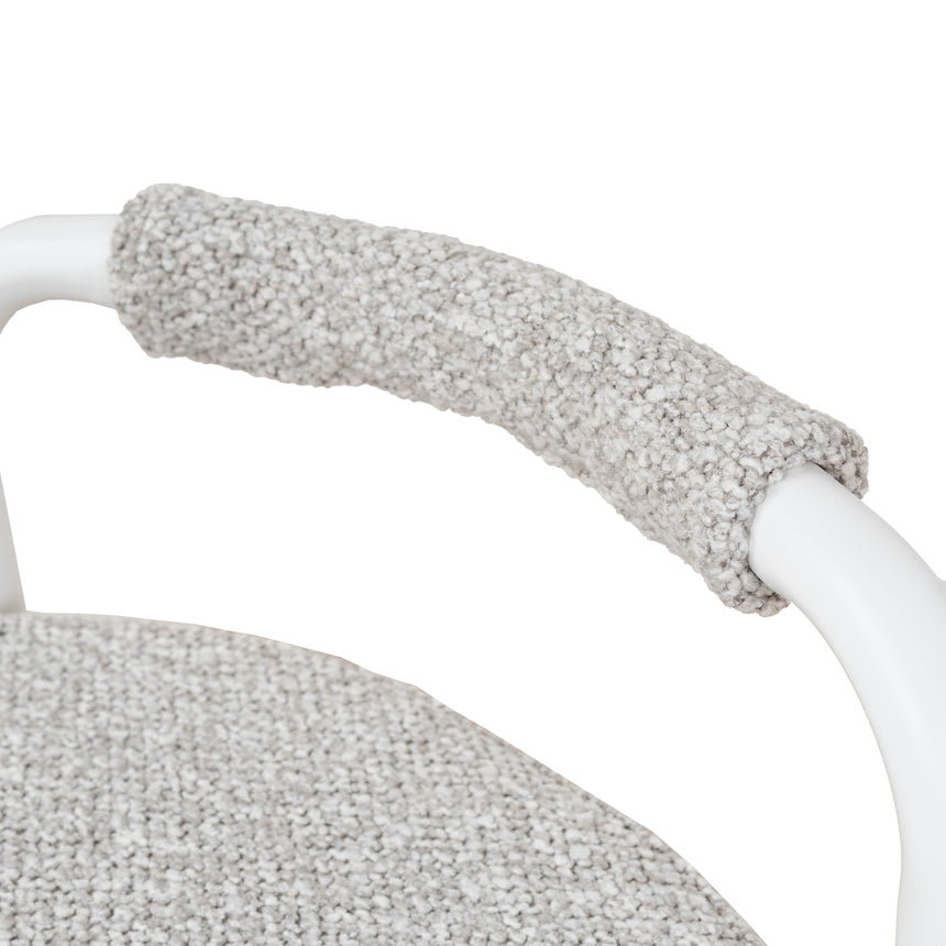 CBS10315-FH 65cm White Bar Stool - Clay Grey (Set of 2)