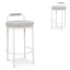 CBS10315-FH 65cm White Bar Stool - Clay Grey (Set of 2)