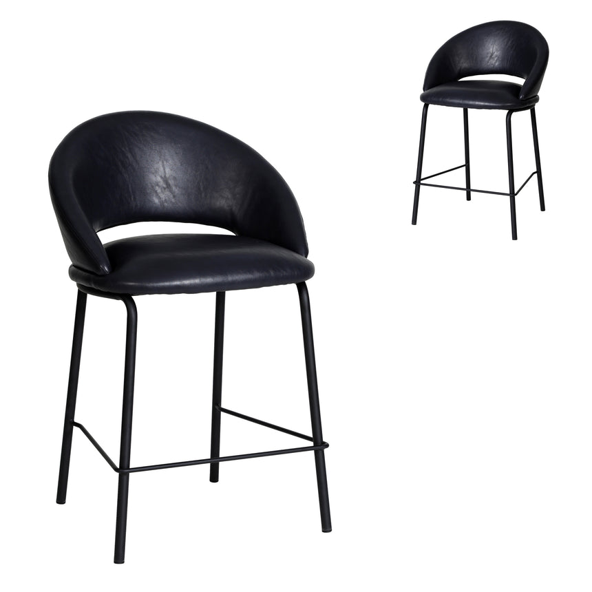 CBS10125-FH Fabric Bar Stool - Full Black
