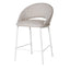 CBS10344-FH White Bar Stool - Pale Beige (Set of 2)