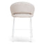 CBS10344-FH White Bar Stool - Pale Beige (Set of 2)