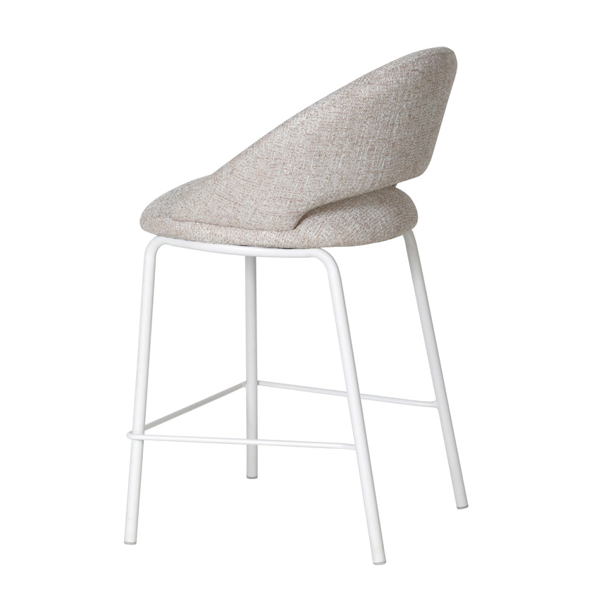 CBS10344-FH White Bar Stool - Pale Beige (Set of 2)