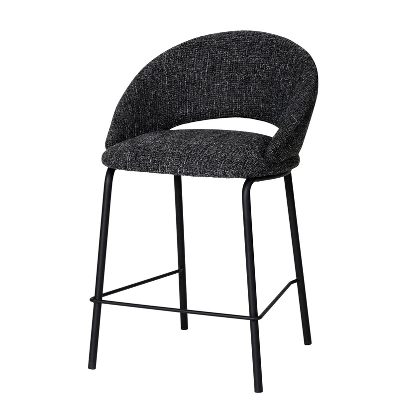 CBS10345-FH Black Bar Stool - Field Charcoal (Set of 2)