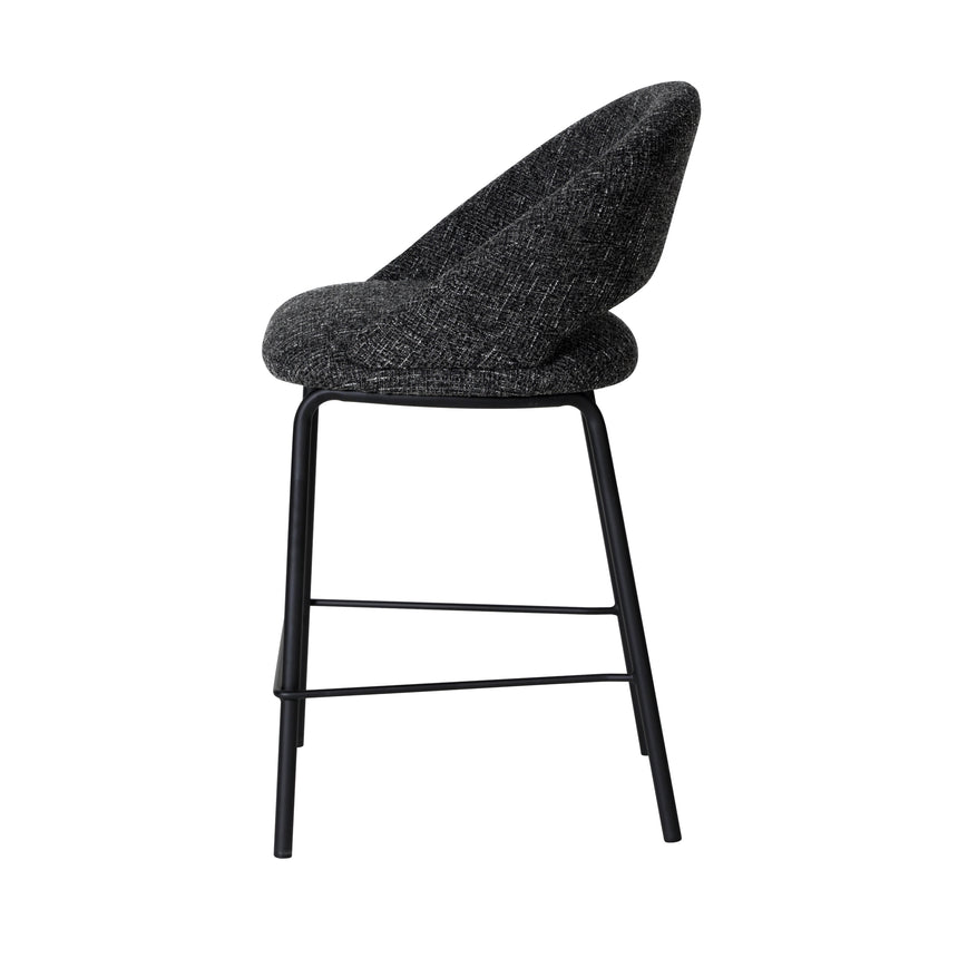 CBS10345-FH Black Bar Stool - Field Charcoal (Set of 2)