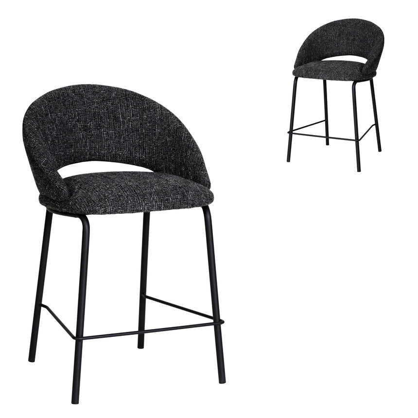 CBS10125-FH Fabric Bar Stool - Full Black