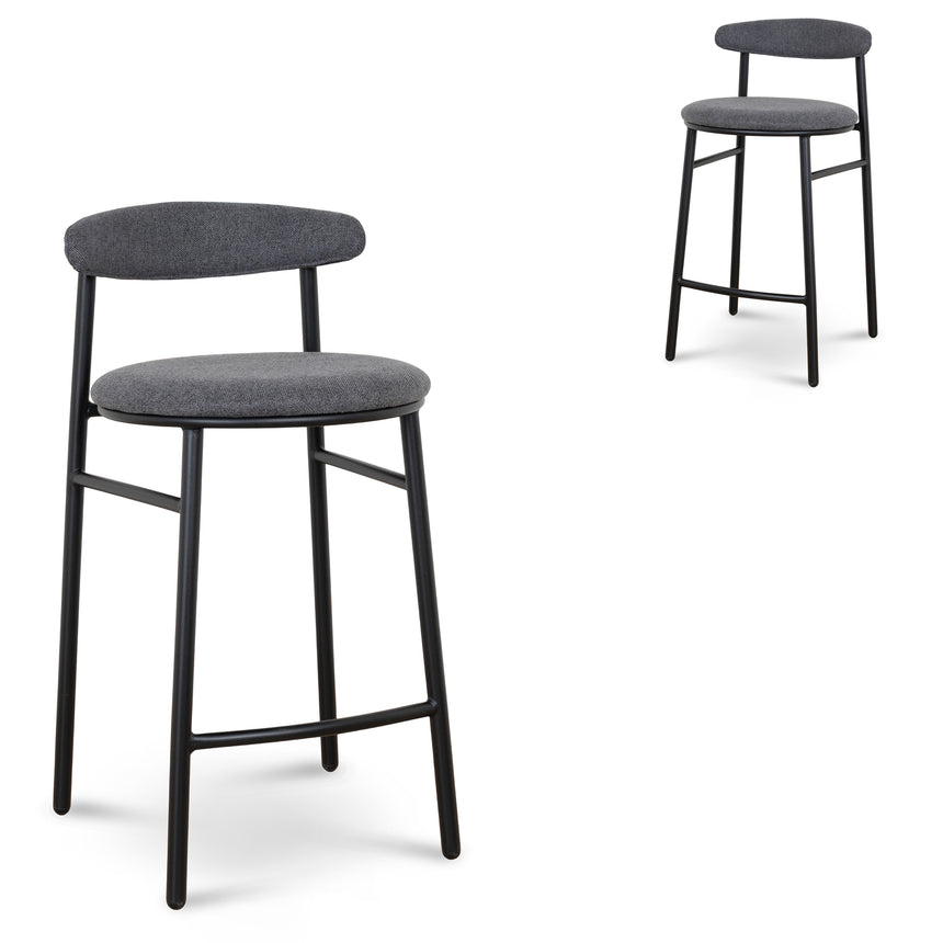 CBS10125-FH Fabric Bar Stool - Full Black