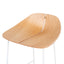 CBS10532-SU 65cm Matte White Bar Stool - Natural