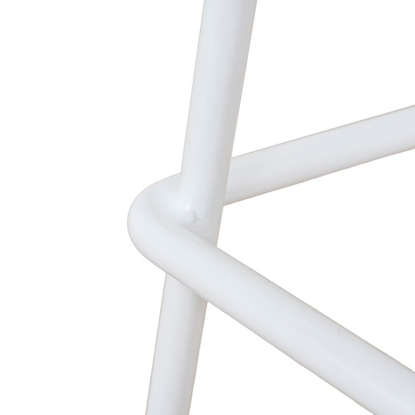 CBS10532-SU 65cm Matte White Bar Stool - Natural