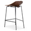 CBS10534-SU 65cm Matte Black Bar Stool - Walnut