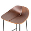 CBS10534-SU 65cm Matte Black Bar Stool - Walnut