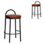 CBS10965-FH 63cm Black Frame Bar Stool - Red Bronze (Set of 2)