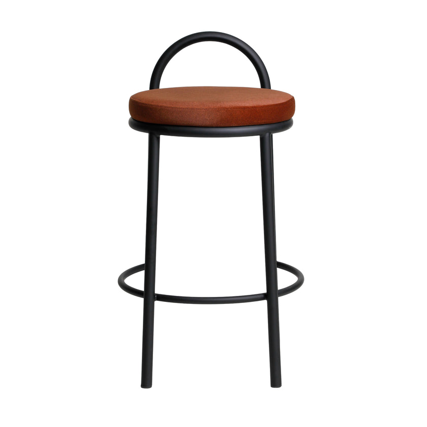 CBS10965-FH 63cm Black Frame Bar Stool - Red Bronze (Set of 2)