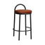 CBS10965-FH 63cm Black Frame Bar Stool - Red Bronze (Set of 2)