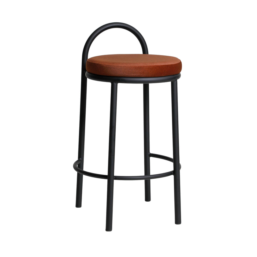CBS10965-FH 63cm Black Frame Bar Stool - Red Bronze (Set of 2)
