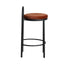 CBS10965-FH 63cm Black Frame Bar Stool - Red Bronze (Set of 2)