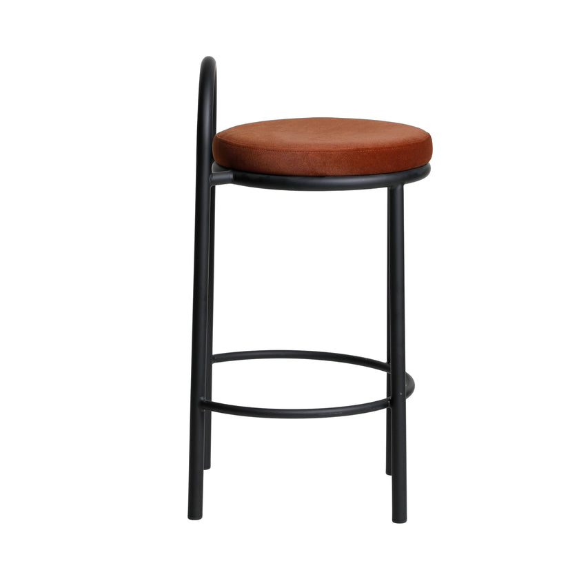 CBS10965-FH 63cm Black Frame Bar Stool - Red Bronze (Set of 2)