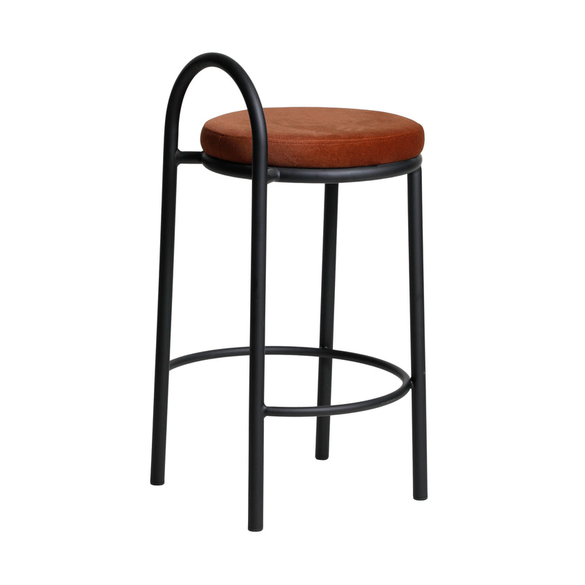 CBS10965-FH 63cm Black Frame Bar Stool - Red Bronze (Set of 2)