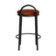 CBS10965-FH 63cm Black Frame Bar Stool - Red Bronze (Set of 2)