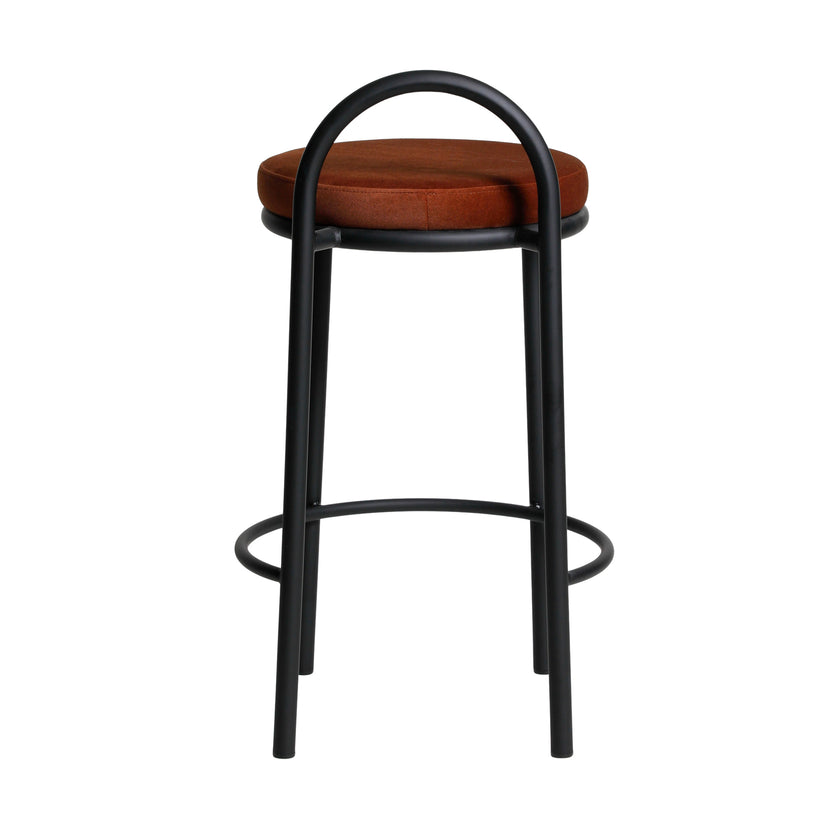 CBS10965-FH 63cm Black Frame Bar Stool - Red Bronze (Set of 2)