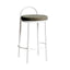 CBS12012-FH 63cm White Frame Bar Stool - Dark Moss Green (Set of 2)