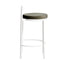 CBS12012-FH 63cm White Frame Bar Stool - Dark Moss Green (Set of 2)