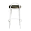 CBS12012-FH 63cm White Frame Bar Stool - Dark Moss Green (Set of 2)
