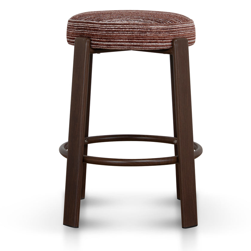 CBS12442-CI Walnut Barstool - Burgundy Stripe