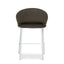 CBS12642-FH White Bar Stool - Dark Moss Green (Set of 2)