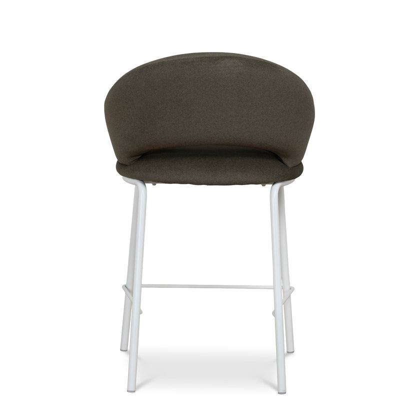 CBS12642-FH White Bar Stool - Dark Moss Green (Set of 2)